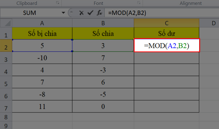 MOD là hàm gì? Cách sử dụng hàm MOD trong Excel