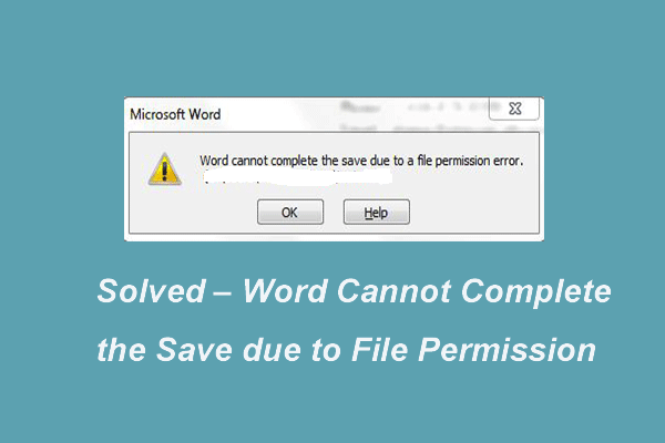 Lỗi word cannot complete the save due to a file permission error